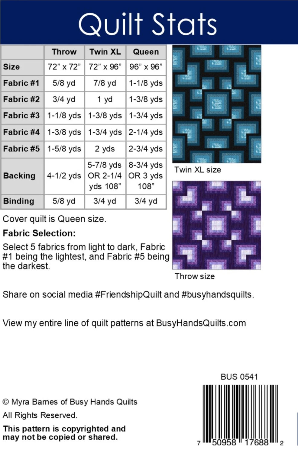 Busy Hands Quilts | Friendship