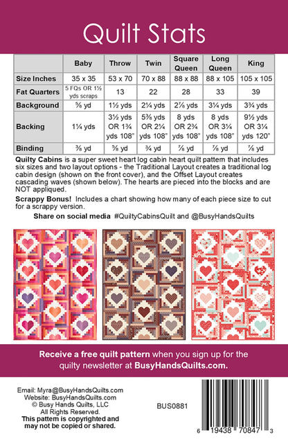 Busy Hands Quilts | Quilty Cabins