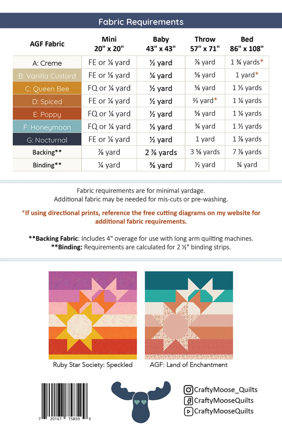 Crafty Moose Quilts | Sun Still