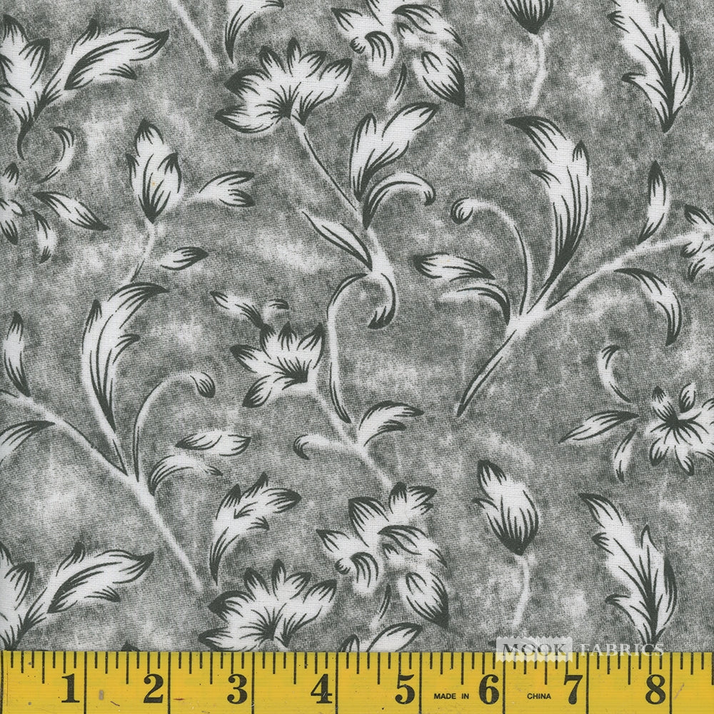 108" Flannel | Grey Floral