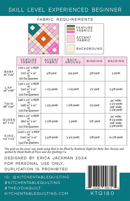 Kitchen Table Quilting | The Lydia Quilt