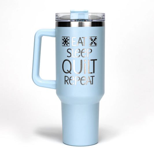 Eat Sleep Quilt Repeat Tumbler