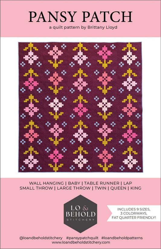 Lo & Behold Stitchery | Pansy Patch