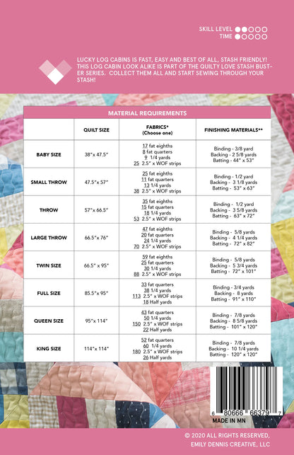 Quilty Love | Lucky Log Cabins Quilt Pattern