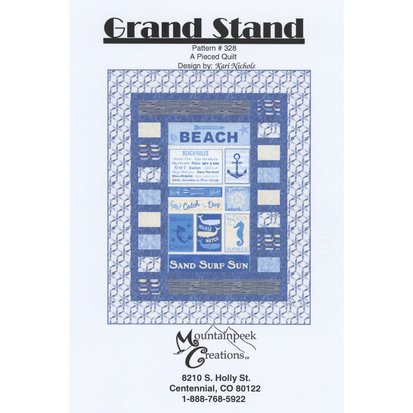 Mountainpeek Creations | Panel Quilt Pattern | Grand Stand
