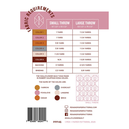 Pen + Paper Patterns | Wallflower Quilt Pattern