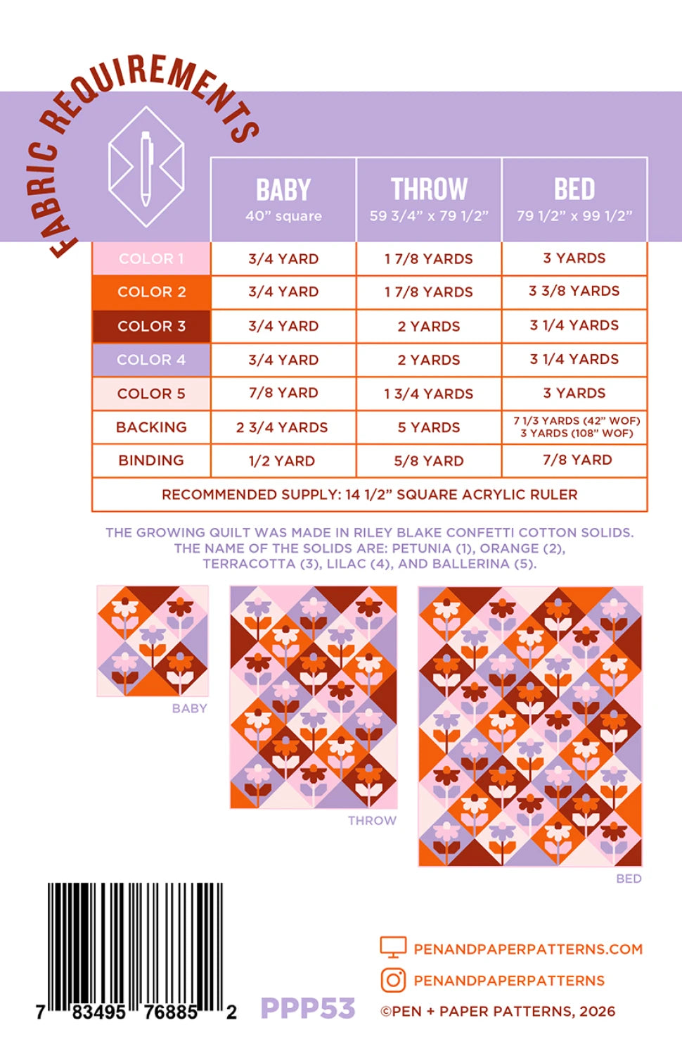 Pen + Paper Patterns | Growing Quilt