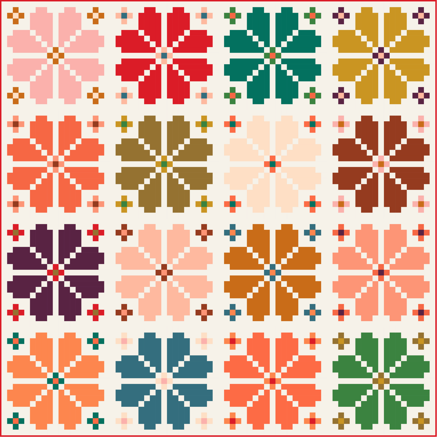 Knitted Blooms | Quilt Kit