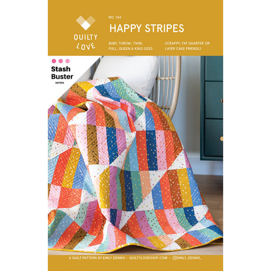Quilty Love | Happy Stripes Quilt Pattern