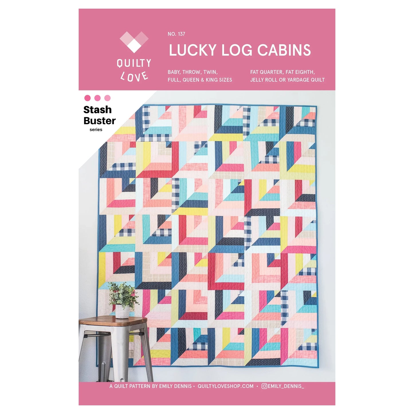 Quilty Love | Lucky Log Cabins Quilt Pattern