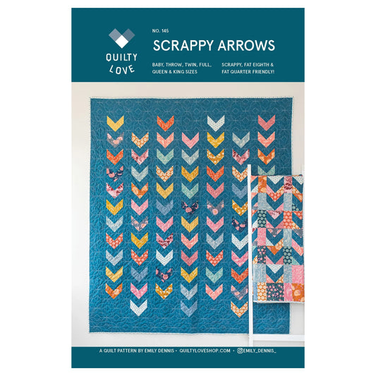 Quilty Love | Scrappy Arrows Quilt Pattern