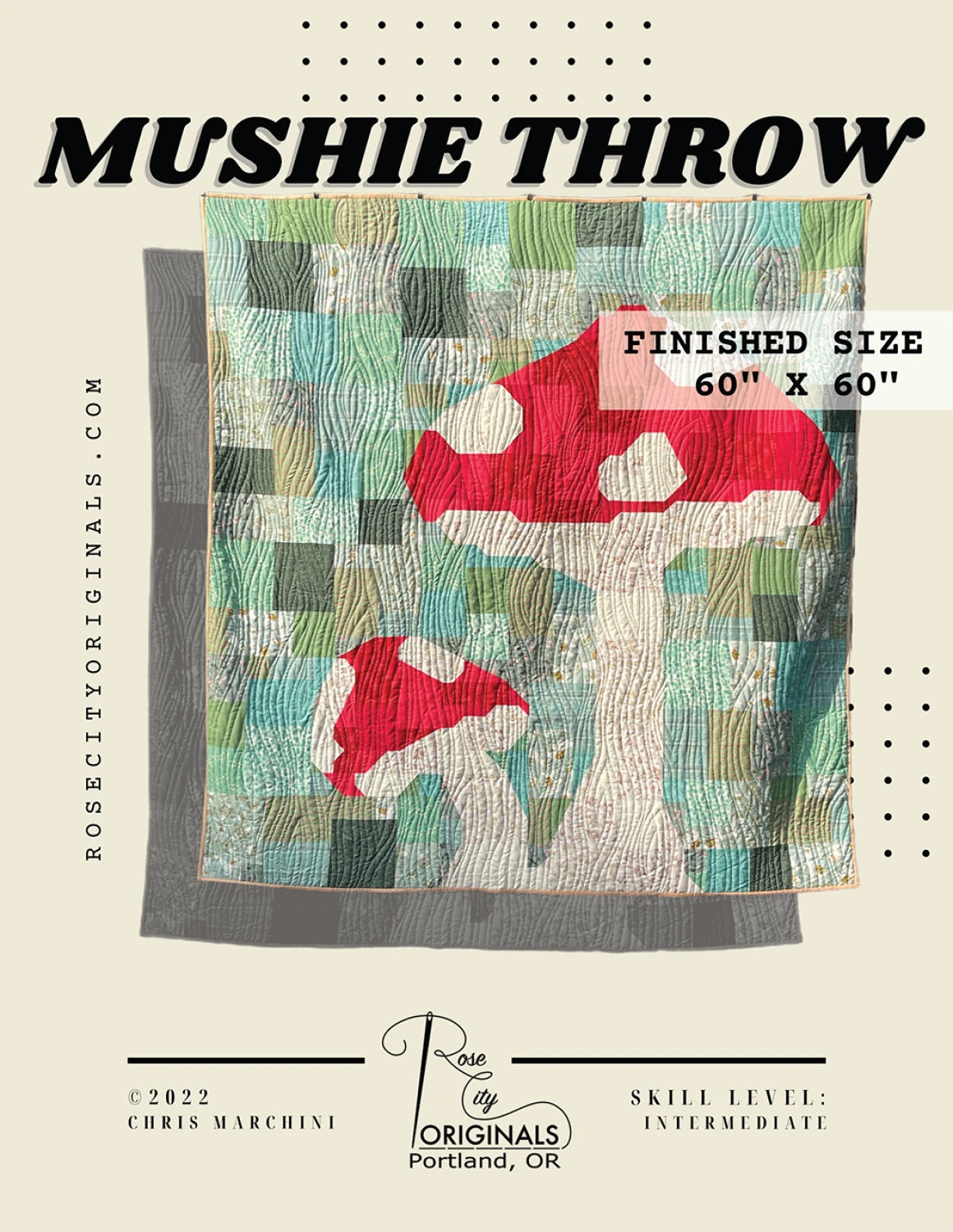 Rose City Originals | Mushie Throw Pattern