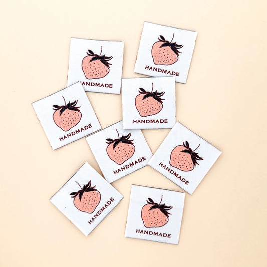 Sewing Illustration | Peach Berry Woven Labels
