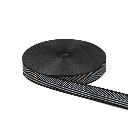 Silver Chevron Webbing | 1.5 Inch