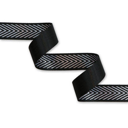 Silver Chevron Webbing | 1.5 Inch