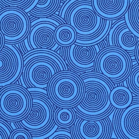 Two Tone Circles | 108" Wideback - Blue