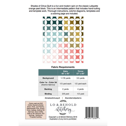Lo & Behold Stitchery | Shades of Citrus