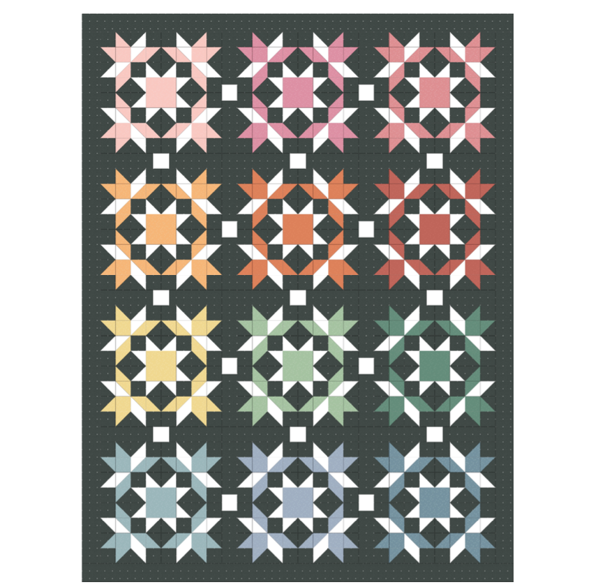 Starry Crown Quilt | Sit-and-Sew Quilt Kit PRE-CUT