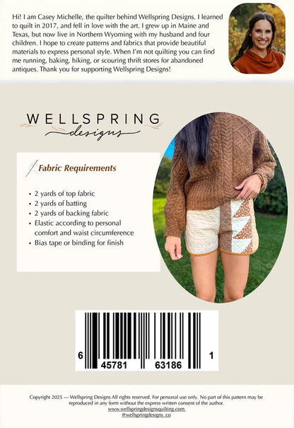 Wellspring Designs | Quilted Shorts