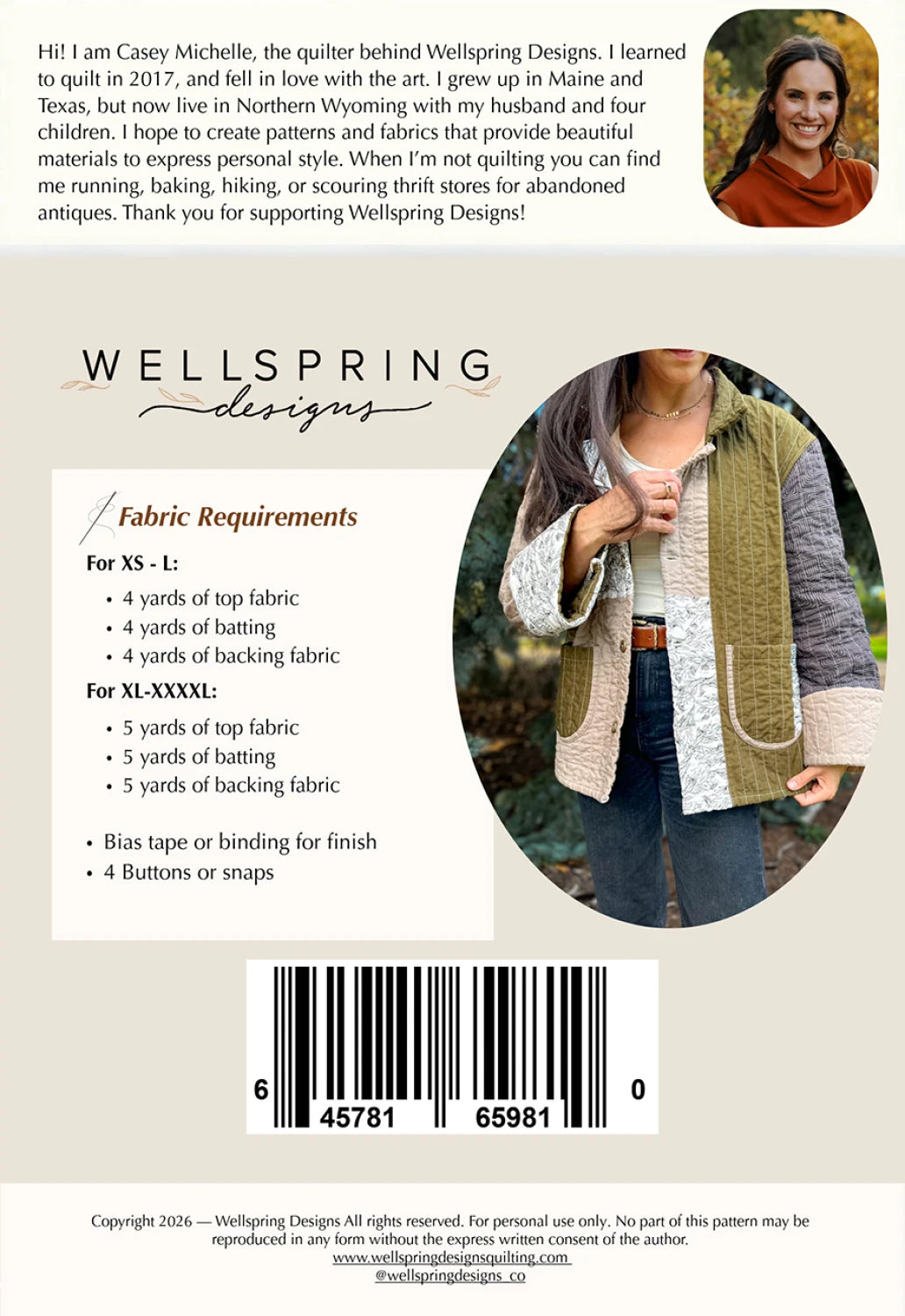Wellspring Designs | Quilted Chore Coat