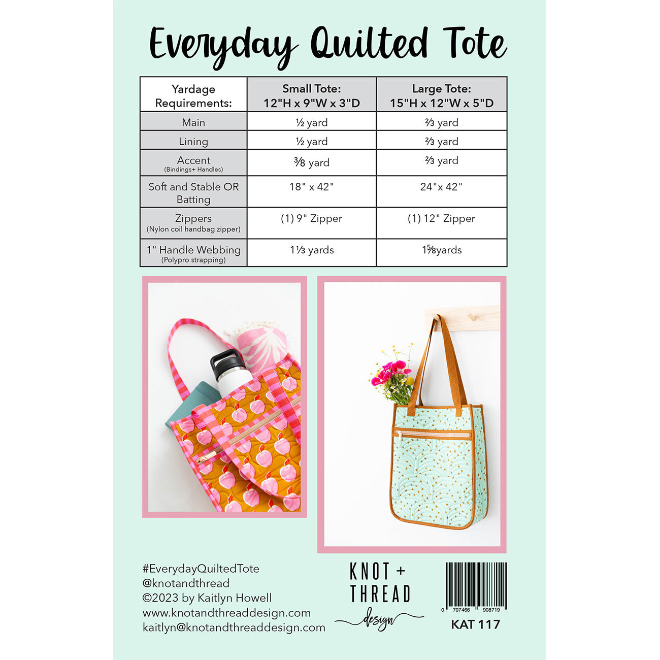 Knot + Thread Design | Everyday Quilted Tote