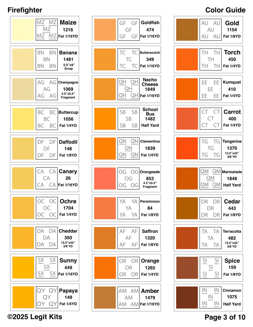 Fierfighting Pattern Legit Kits | Firefighter Pattern – Tiny Stitch Quilt Shop Ltd.