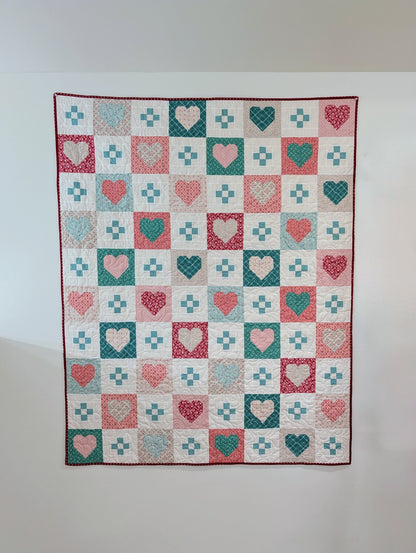 *PRE-ORDER* Cozy Checkered Hearts | Quilt Kit