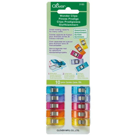 Clover Wonder Clips Assorted Colours