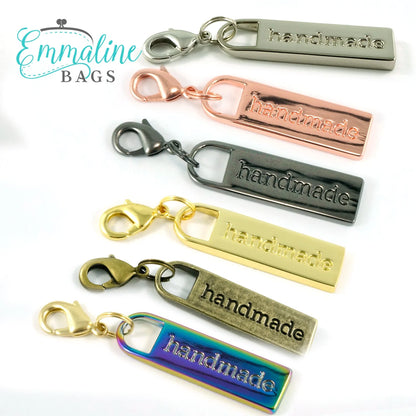 "handmade" Zipper Pulls | Various Colours