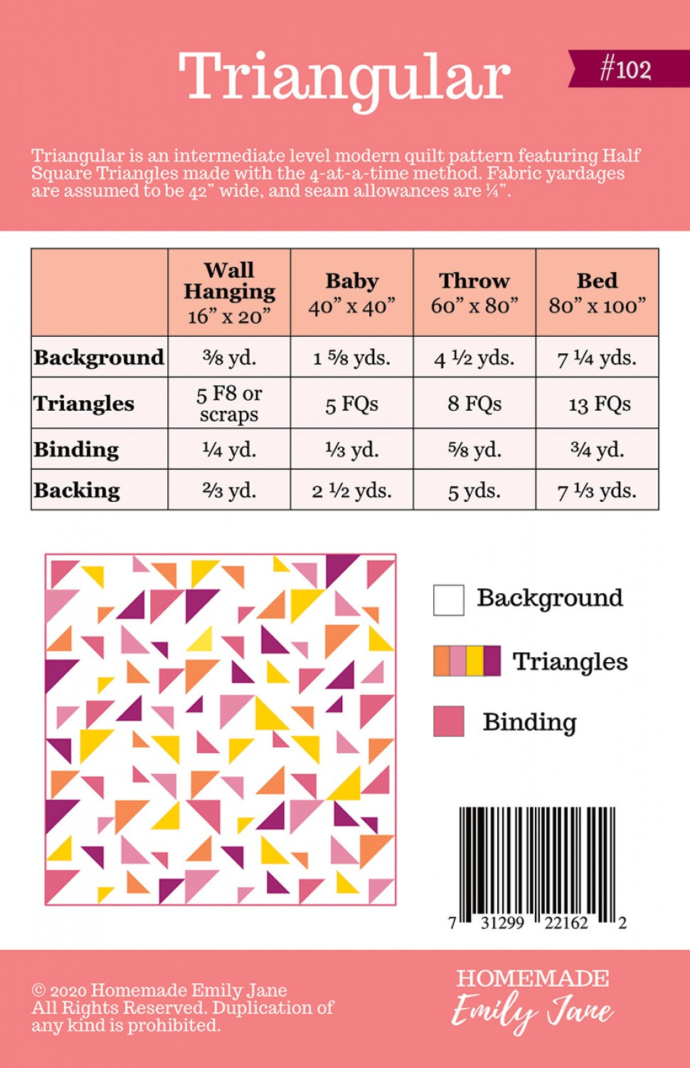 Homemade Emily Jane Patterns  - Triangular