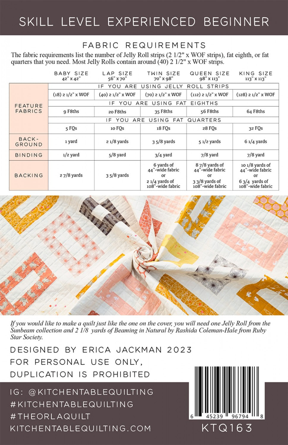 Kitchen Table Quilting - The Orla Quilt Pattern