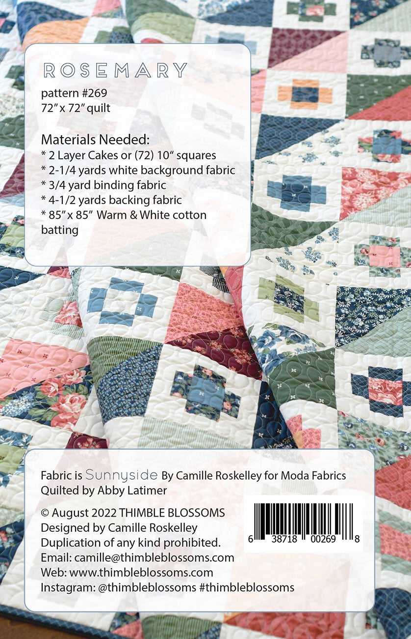 Thimble Blossoms | Rosemary Quilt Pattern